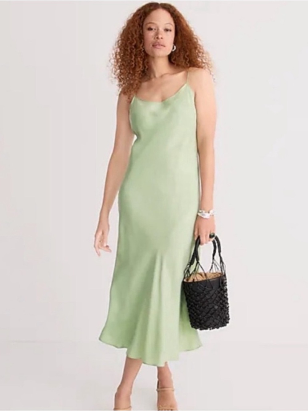 J. Crew gwenyth cupro dress in pistachio (6)